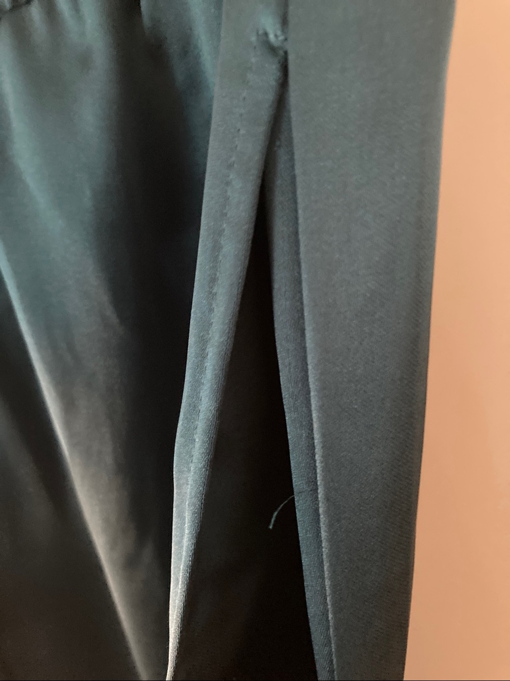 Teal Wide-Leg Satin Max Studio NWT and Pockets - Picture 6 of 9